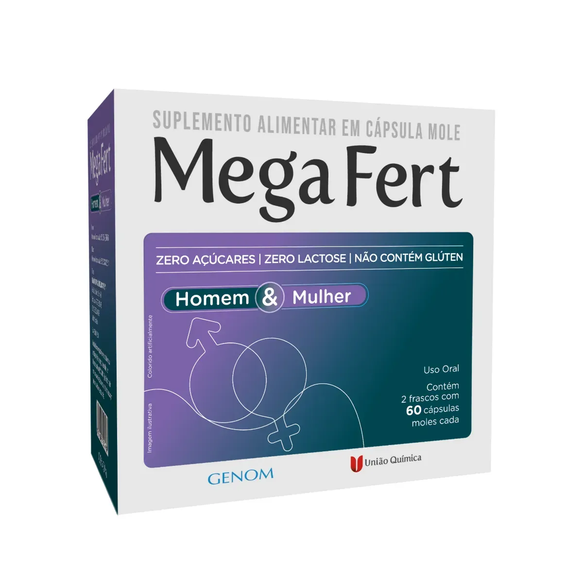 Suplemento Alimentar Megafert Homem & Mulher 120 Cápsulas