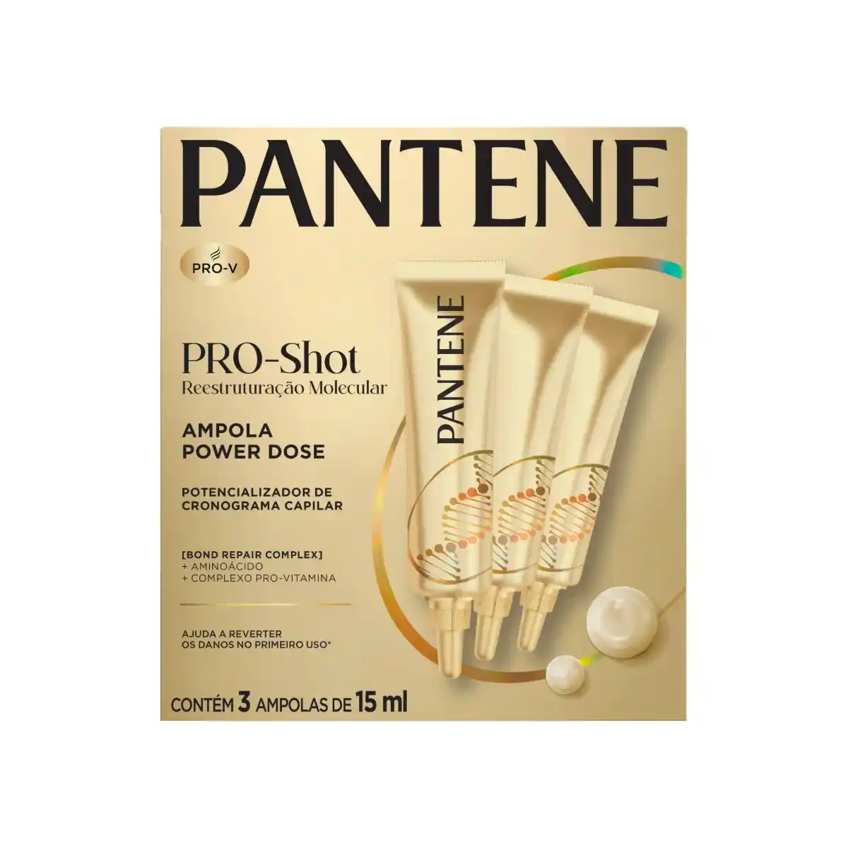 Ampola Pantene Reestruturação Molecular 3 Unidades de 15ml