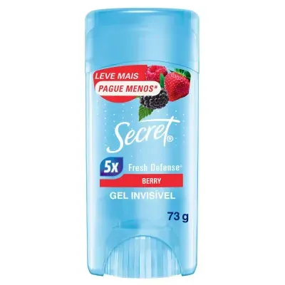 Desodorante Antitranspirante Gel Invisível Secret Berry 48h Feminino 73g