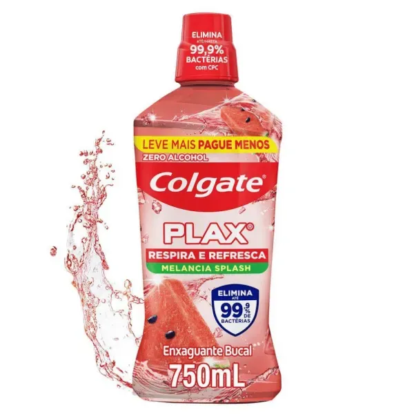 Enxaguante Bucal Colgate Plax Melancia Leve Mais Pague Menos 750ml