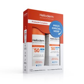 Kit Helioderm Suncare Protetor Solar Corporal Fps50 Com 200Ml + Protetor Facial Fps50 Com 50G Kit Protetor Helioderm Fps50 + Facial Fps50